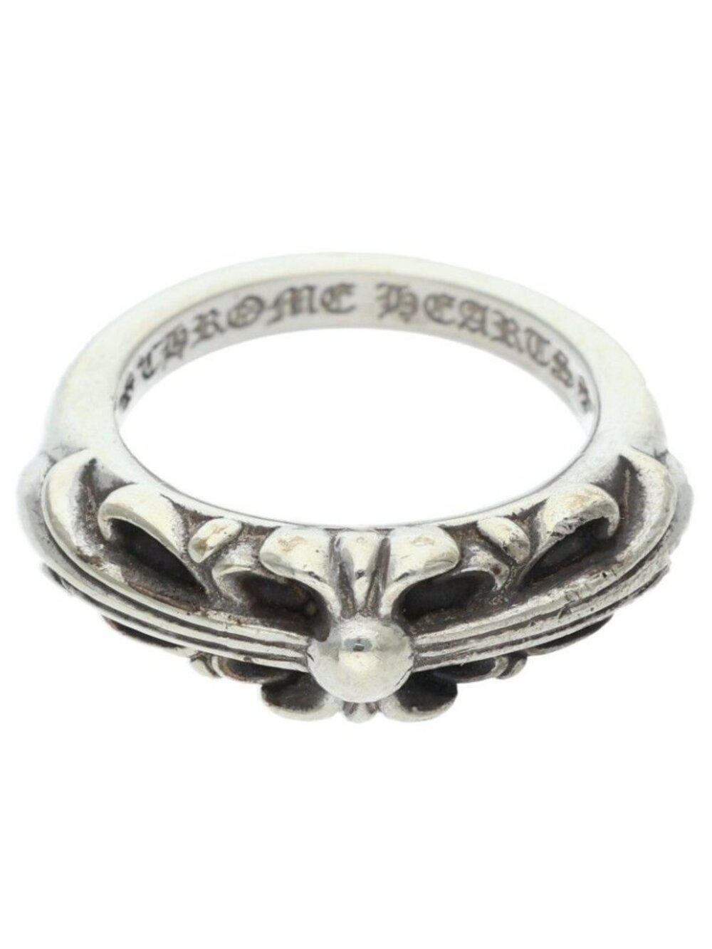 Chrome Hearts Baby Classic Floral Cross Silver Ring